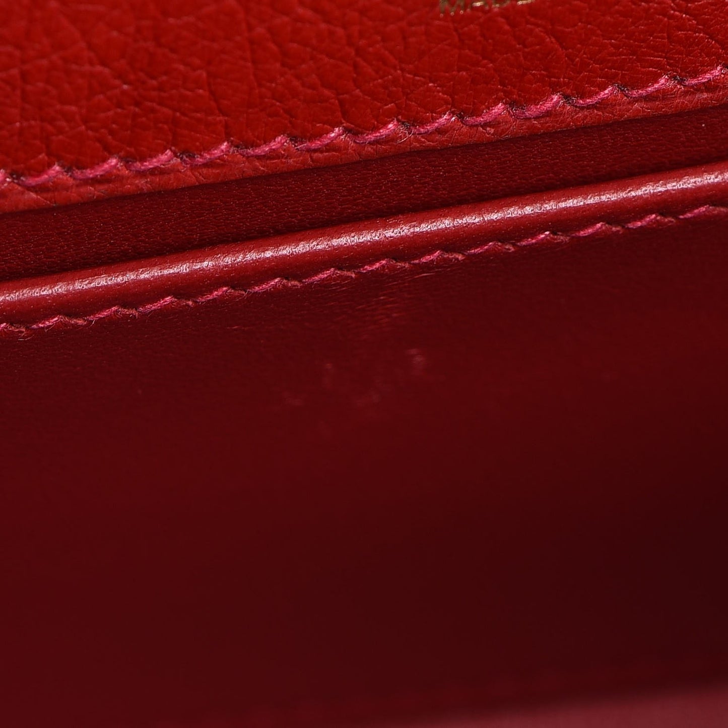 Ostrich Kelly Pochette Rouge Vif