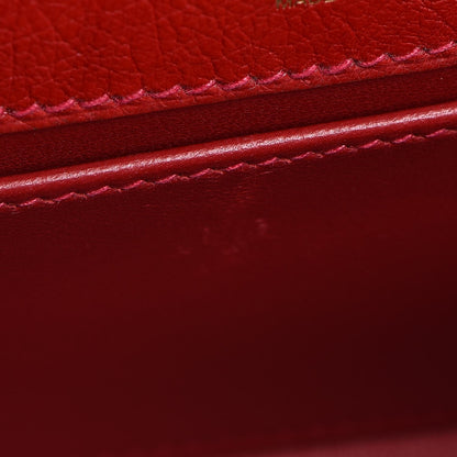Hermes Ostrich Kelly Pochette Rouge Vif 30 of 35