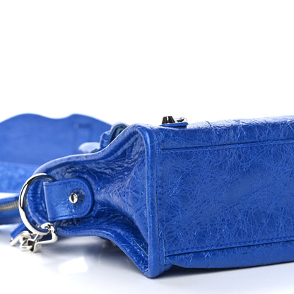 Balenciaga Agneau Classic Silver Hardware Mini City Electric Bleu 9 of 10