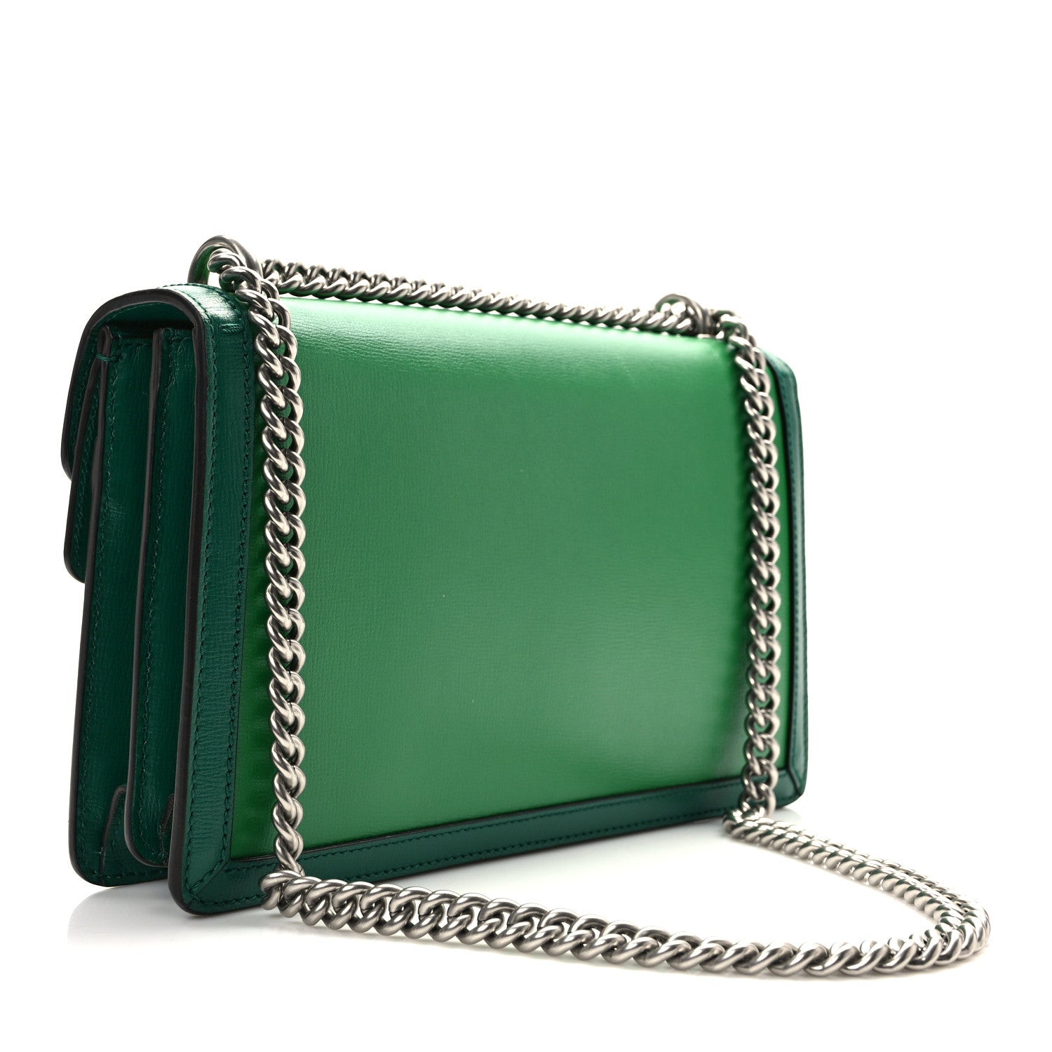 Gucci Azalea Calfskin Enamel Small Dionysus Shoulder Bag New Shamarock Emerald Off White 3 of 9