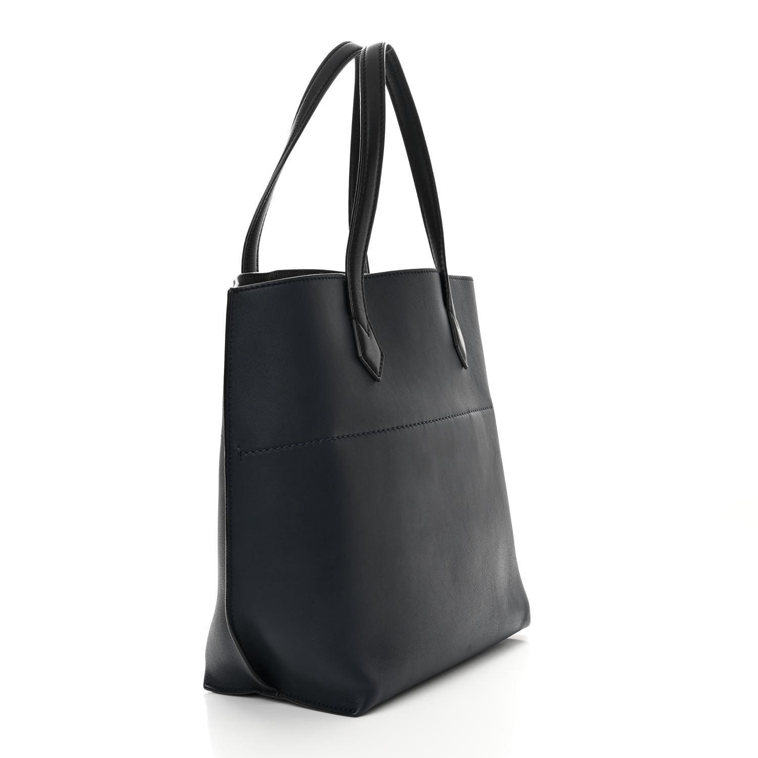 Fendi Vitello All In Shopper Tote Navy Black 3 of 10