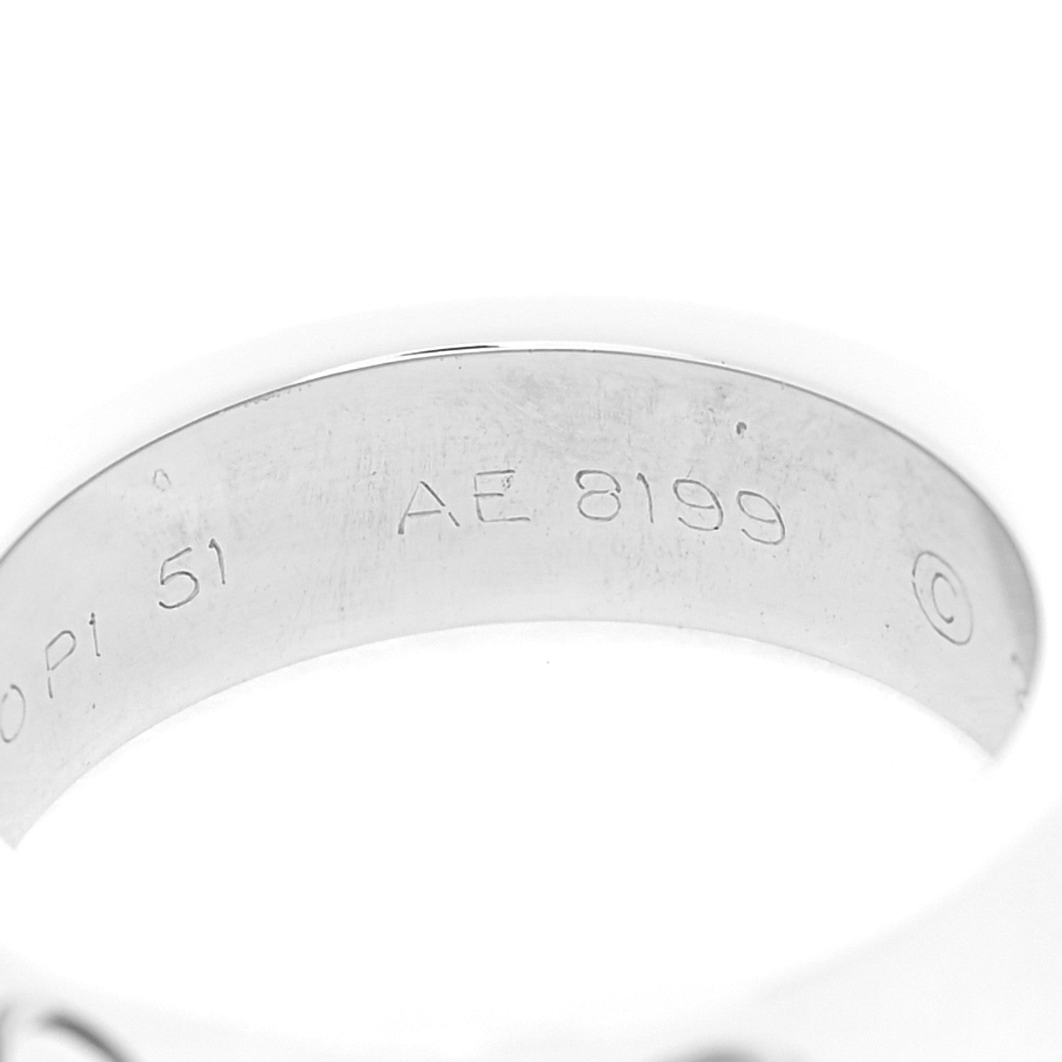 Cartier Platinum 5.5mm LOVE Ring 51 5.75 5 of 7