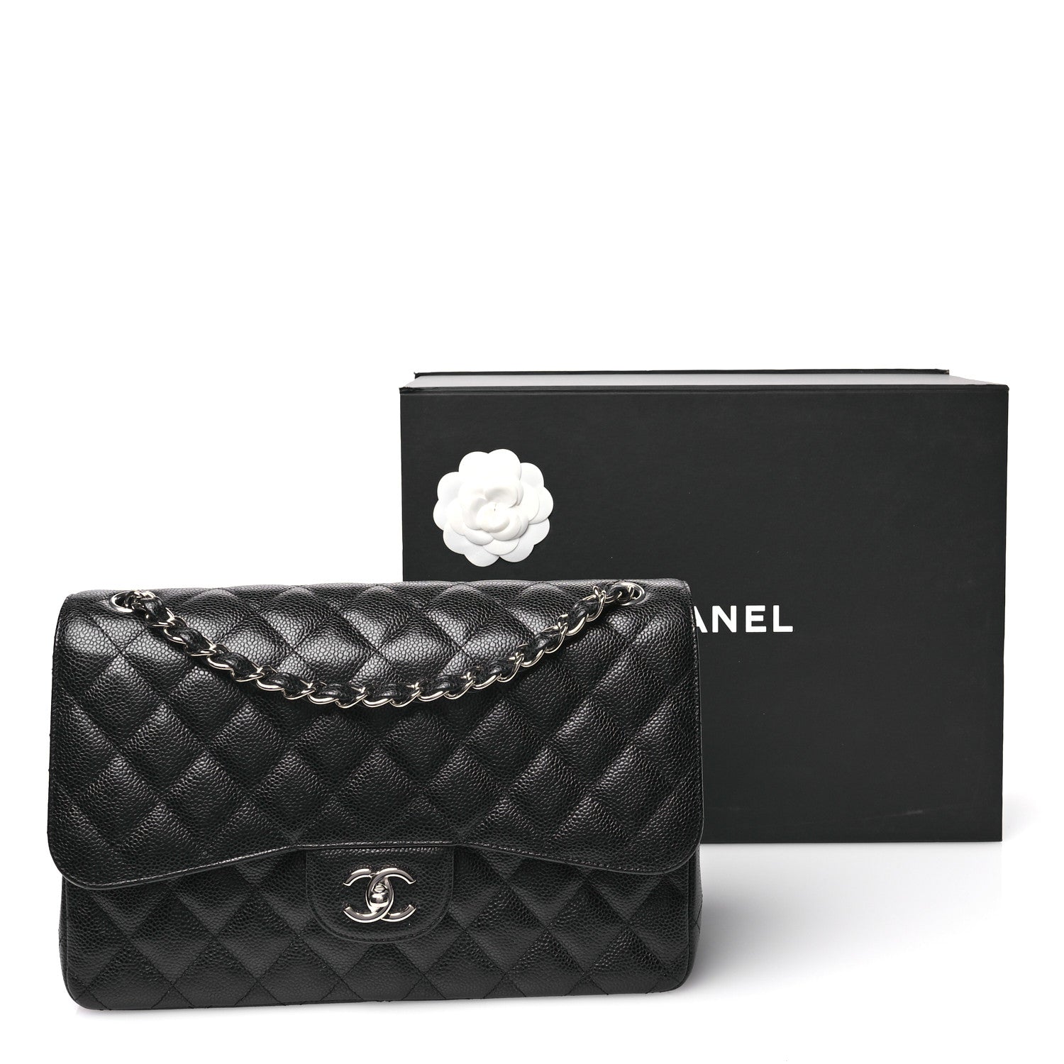 Chanel Caviar Quilted Jumbo Double Flap Black 11 of 11