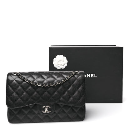 Chanel Caviar Quilted Jumbo Double Flap Black 11 of 11