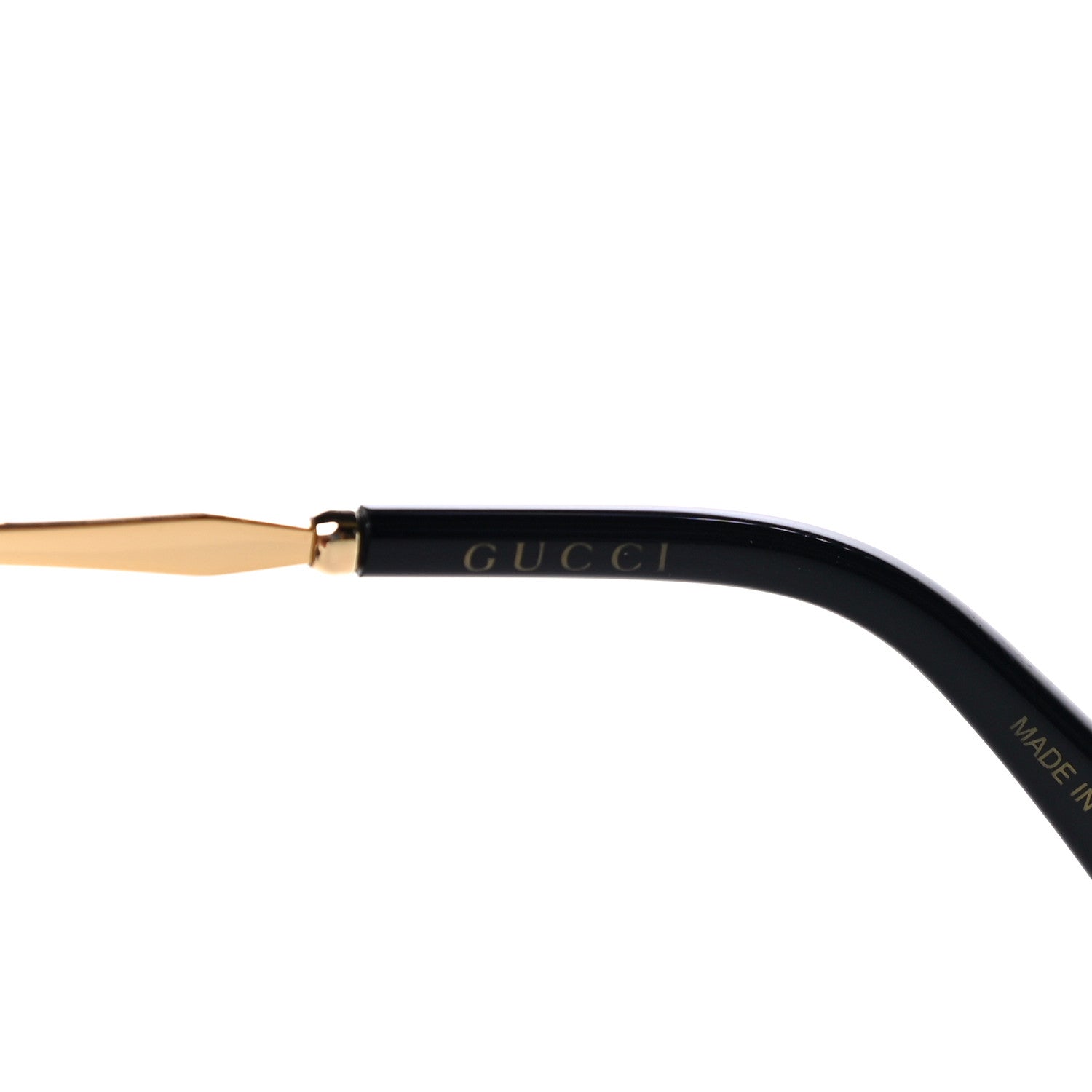 Gucci Metal Square Frame GG0593SK Sunglasses Gold Black 5 of 8