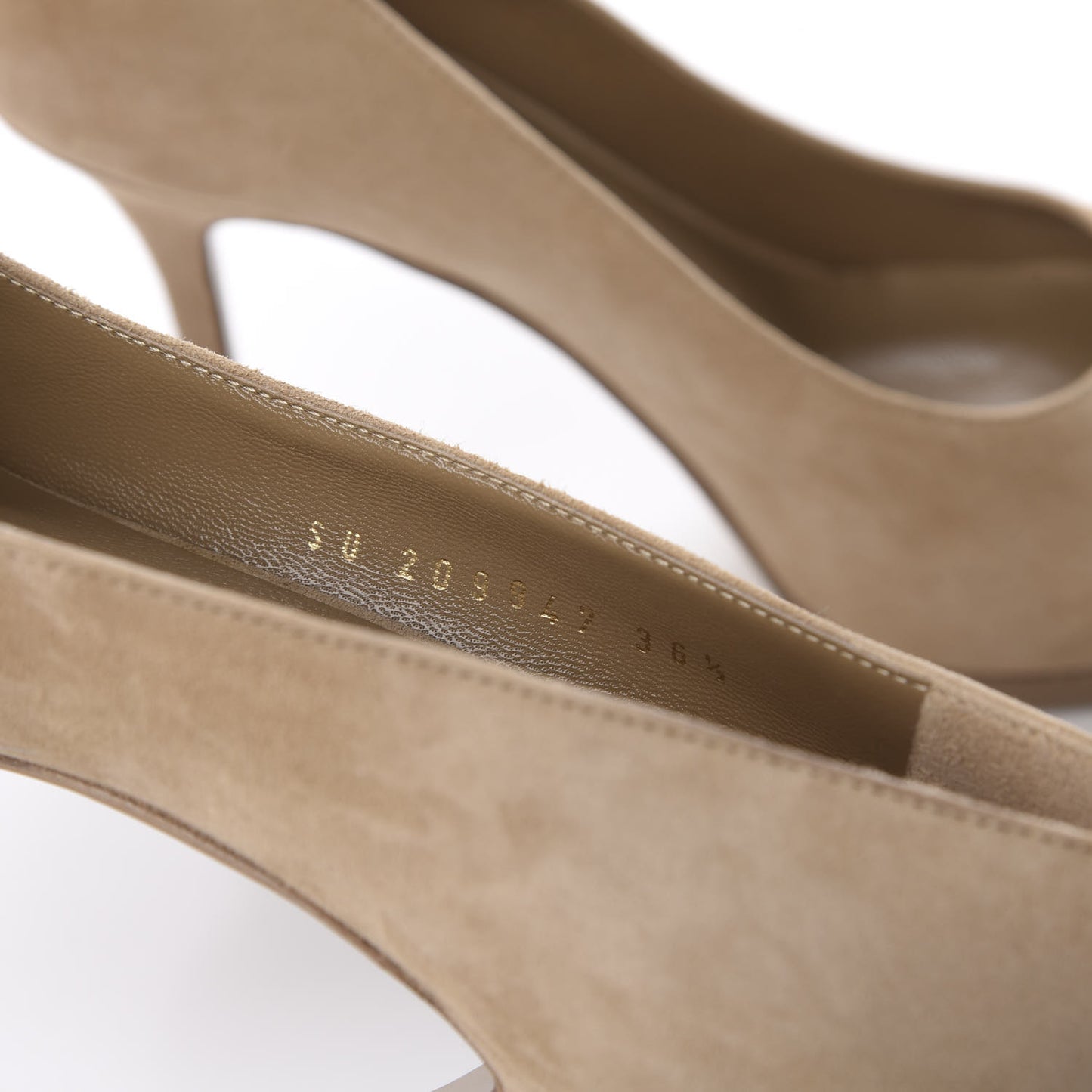 Suede Tribtoo 105 Platform Pumps 36.5 Beige