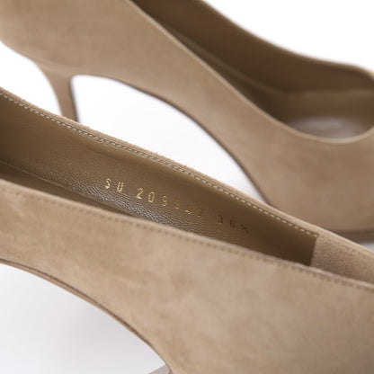 Saint Laurent Suede Tribtoo 105 Platform Pumps 36.5 Beige 11 of 11