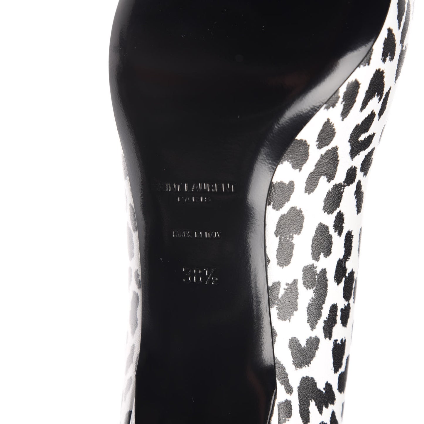 Soft Calfskin Baby Cat Paris 50 Pumps 38.5 Bianco White Black