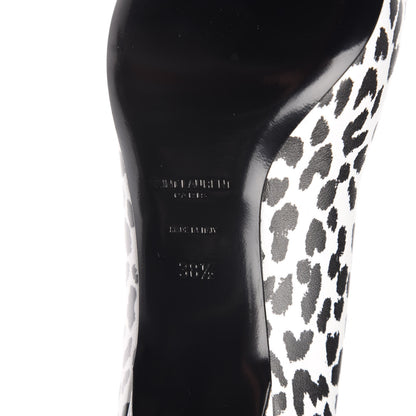Saint Laurent Soft Calfskin Baby Cat Paris 50 Pumps 38.5 Bianco White Black 8 of 12
