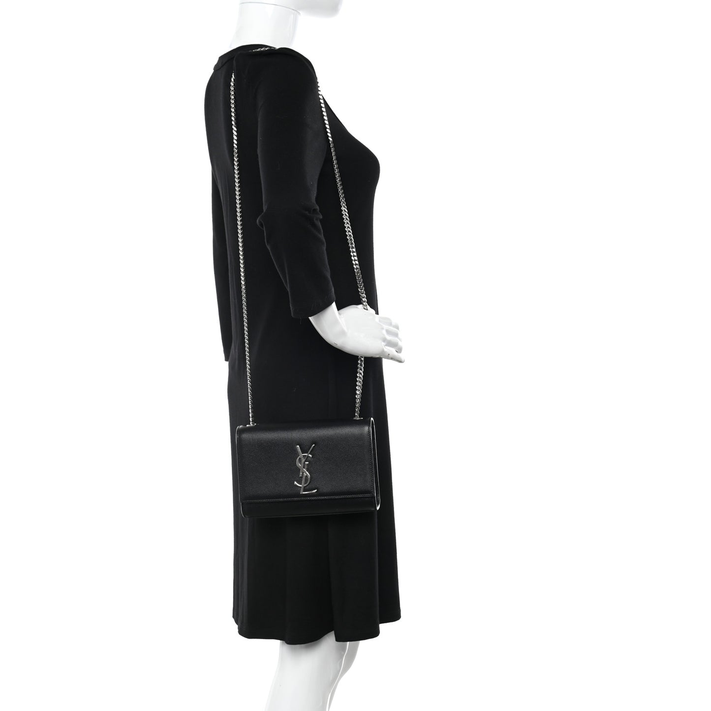 Grain De Poudre Small Monogram Kate Satchel Black