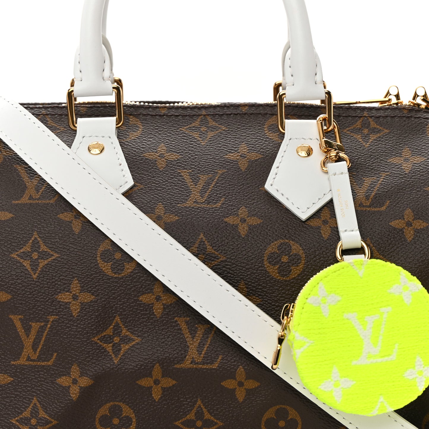 Monogram LV Match Speedy Bandouliere 25 White