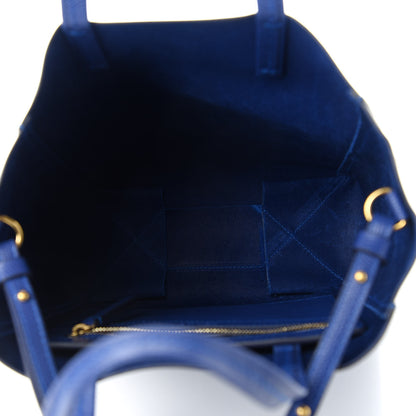 Celine Grained Calfskin Small Vertical Cabas Indigo 5 of 10