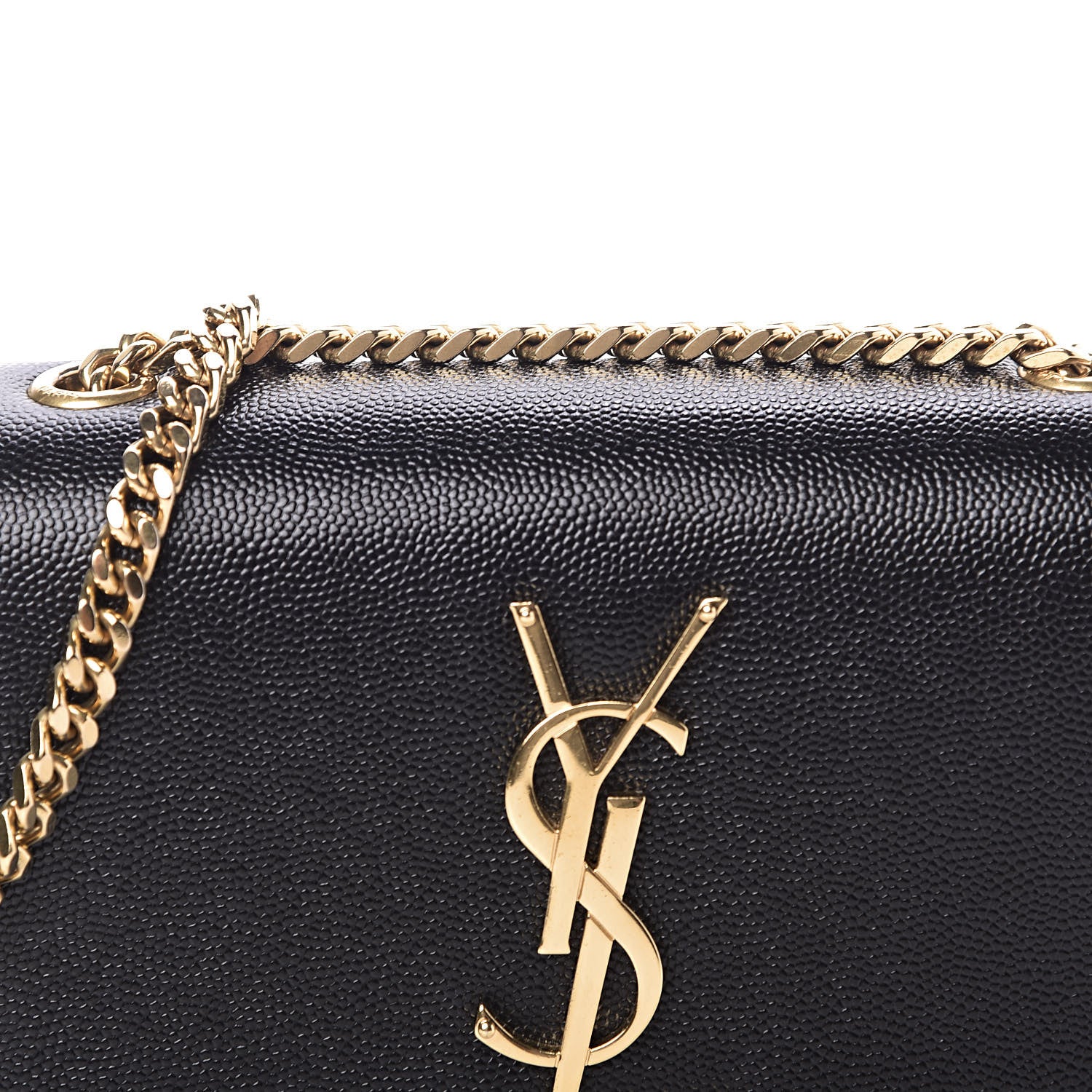 Saint Laurent Grain De Poudre Small Monogram Kate Satchel Black 12 of 12