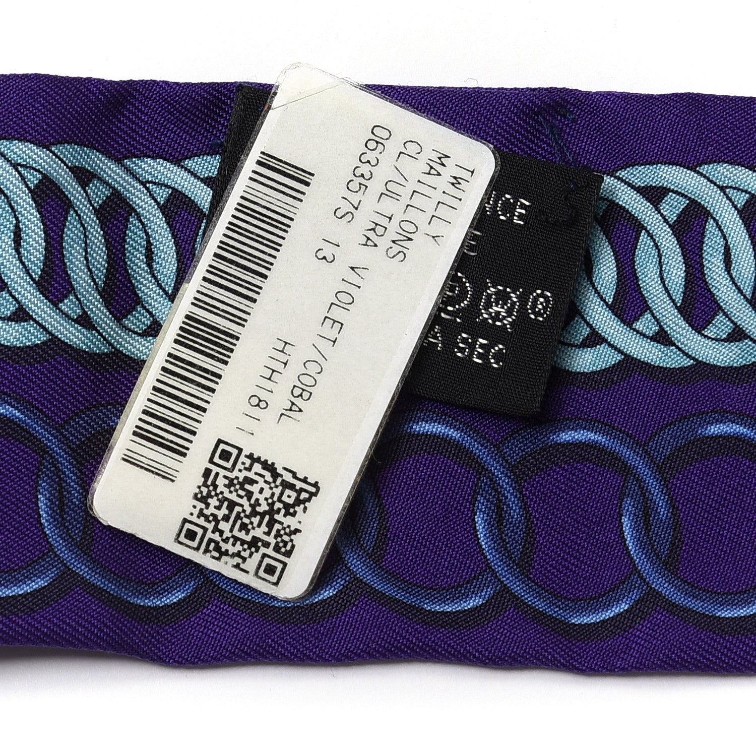 Hermes Silk Maillons Twilly Ultra Violet Cobalt 4 of 4