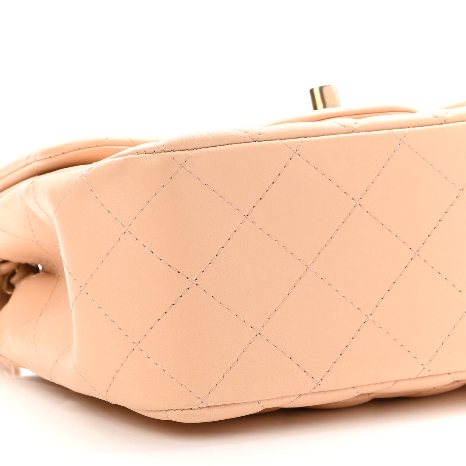 Chanel Lambskin Quilted Mini Square Flap Beige 8 of 10