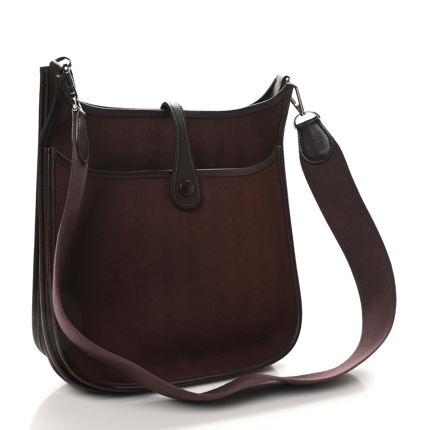Hermes Toile Chevron Evergrain Evelyne PM Havane 3 of 10