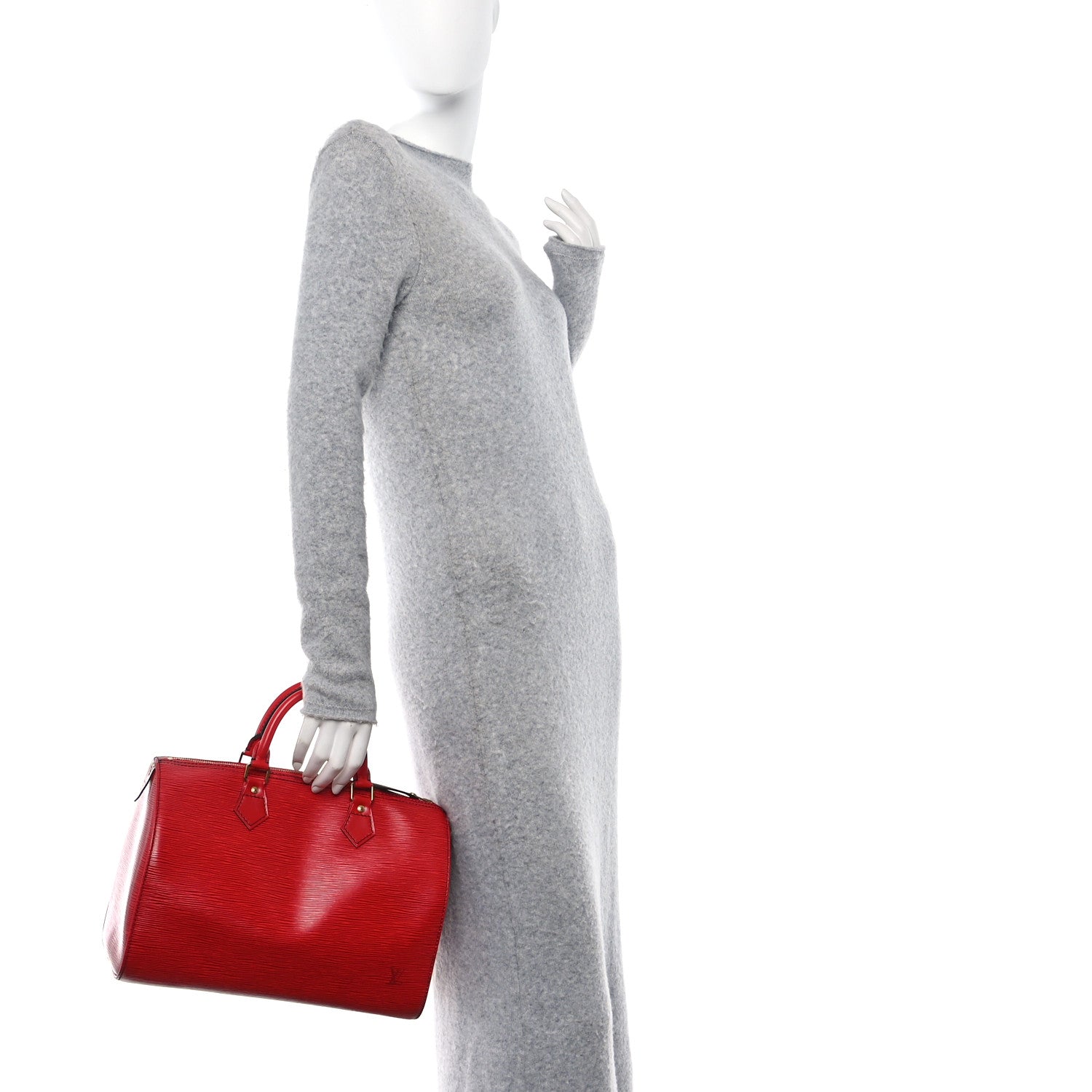 Louis Vuitton Epi Speedy 30 Castillan Red 2 of 10
