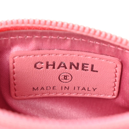 Chanel Lambskin Camellia Embossed Key Holder Case Pink 6 of 8