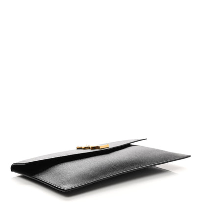 Saint Laurent Grain De Poudre Uptown Pouch Black 4 of 7