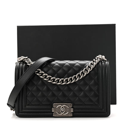 Chanel Caviar Quilted Medium Boy Flap Black 11 of 11