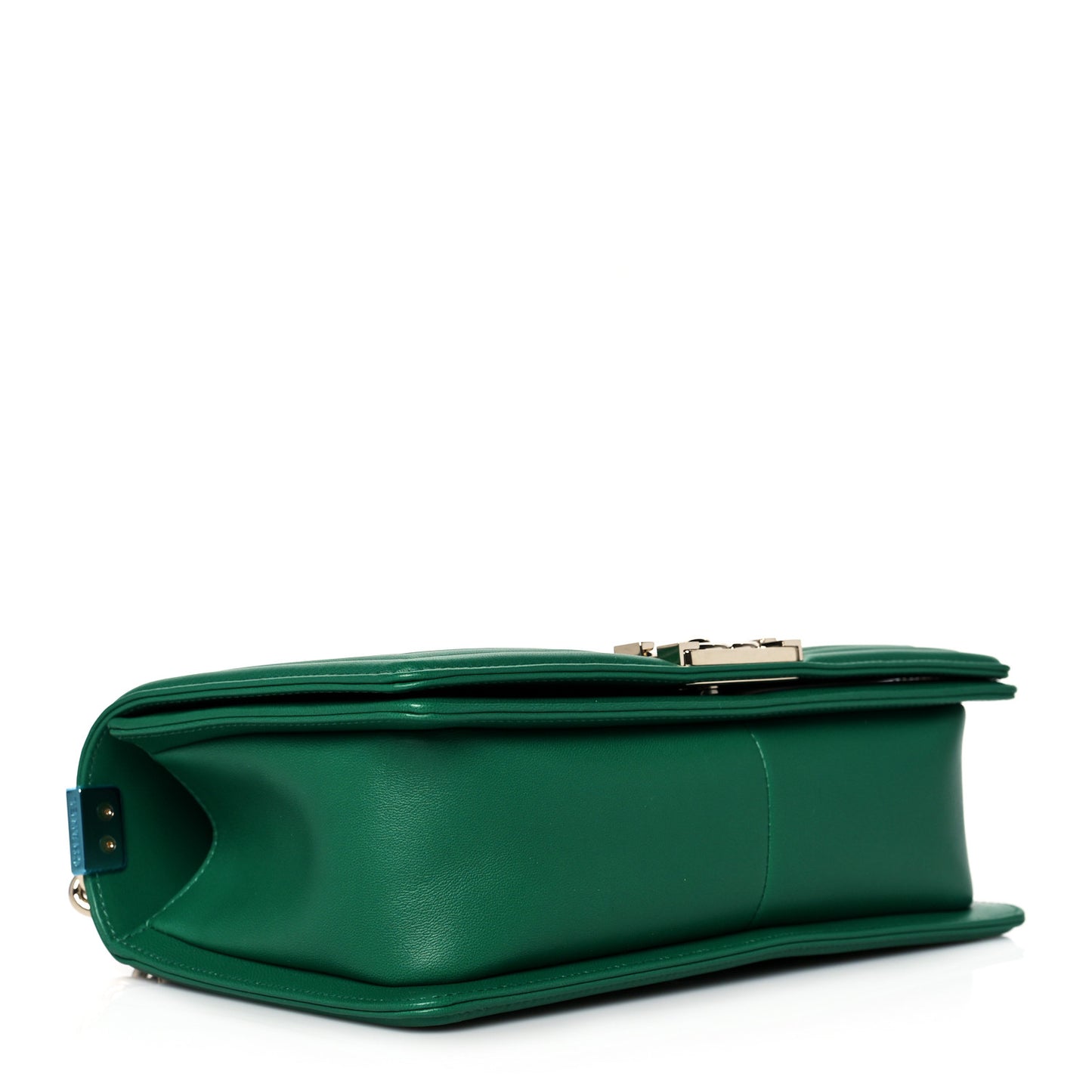 Lambskin Quilted Medium Boy Flap Green