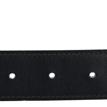 Hermes Epsom Box 32mm Strie H Belt 80 32 White Bleu Indigo 4 of 8