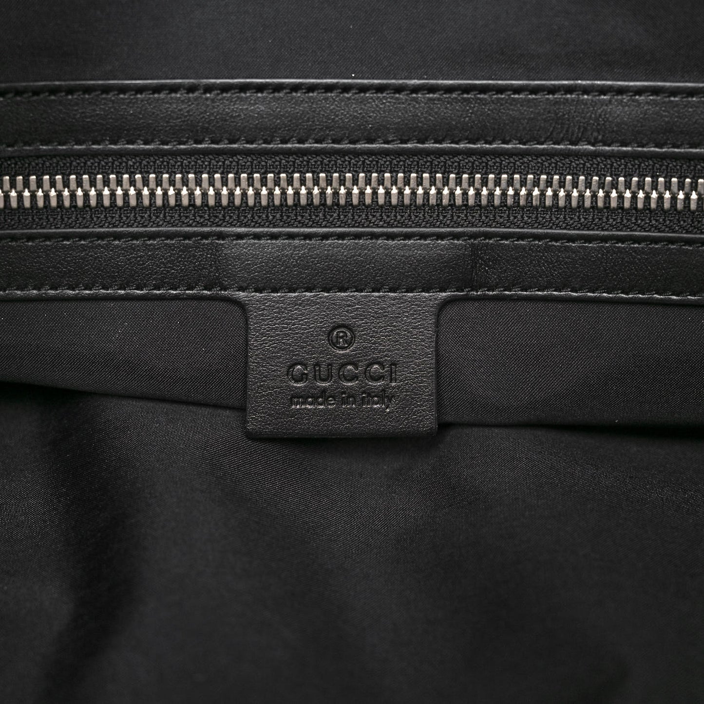 Calfskin Small GucciGhost Drawstring Backpack Black