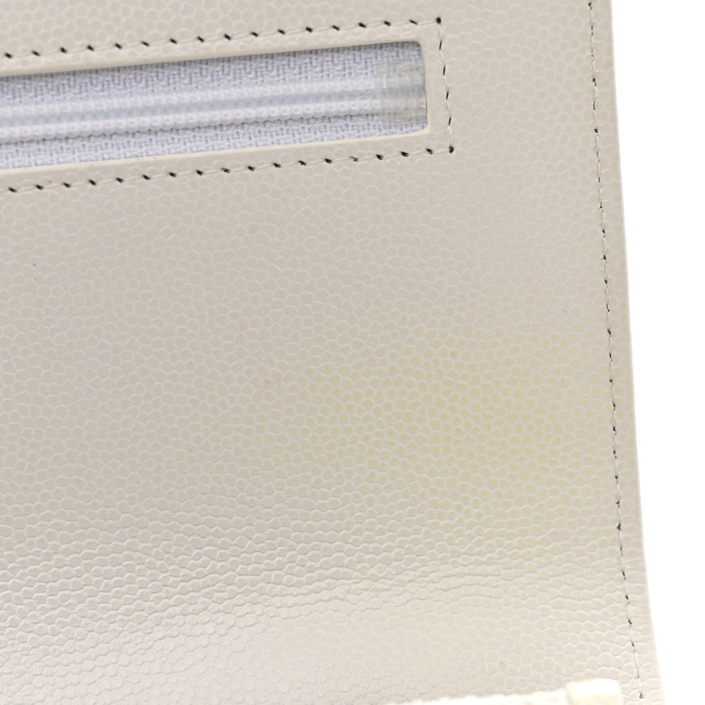 Caviar Quilted My Everything Wallet On Chain WOC White