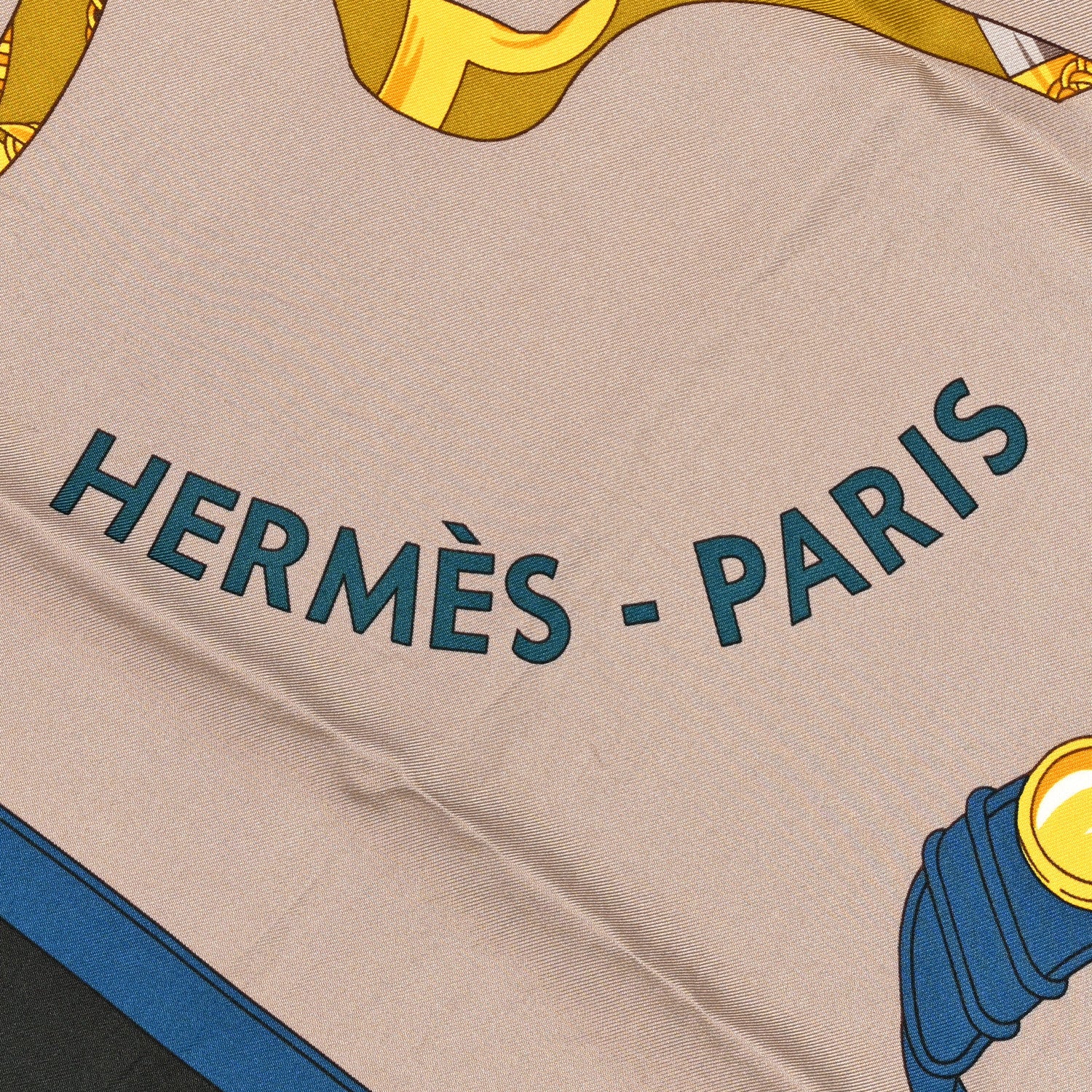 Hermes Silk Tout En Carre Shawl 140 Beige Blue Multicolor 2 of 8