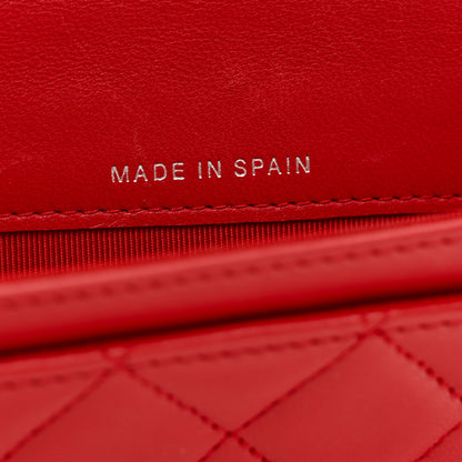 Chanel Lambskin Quilted Flap Card Holder Red 6 of 10