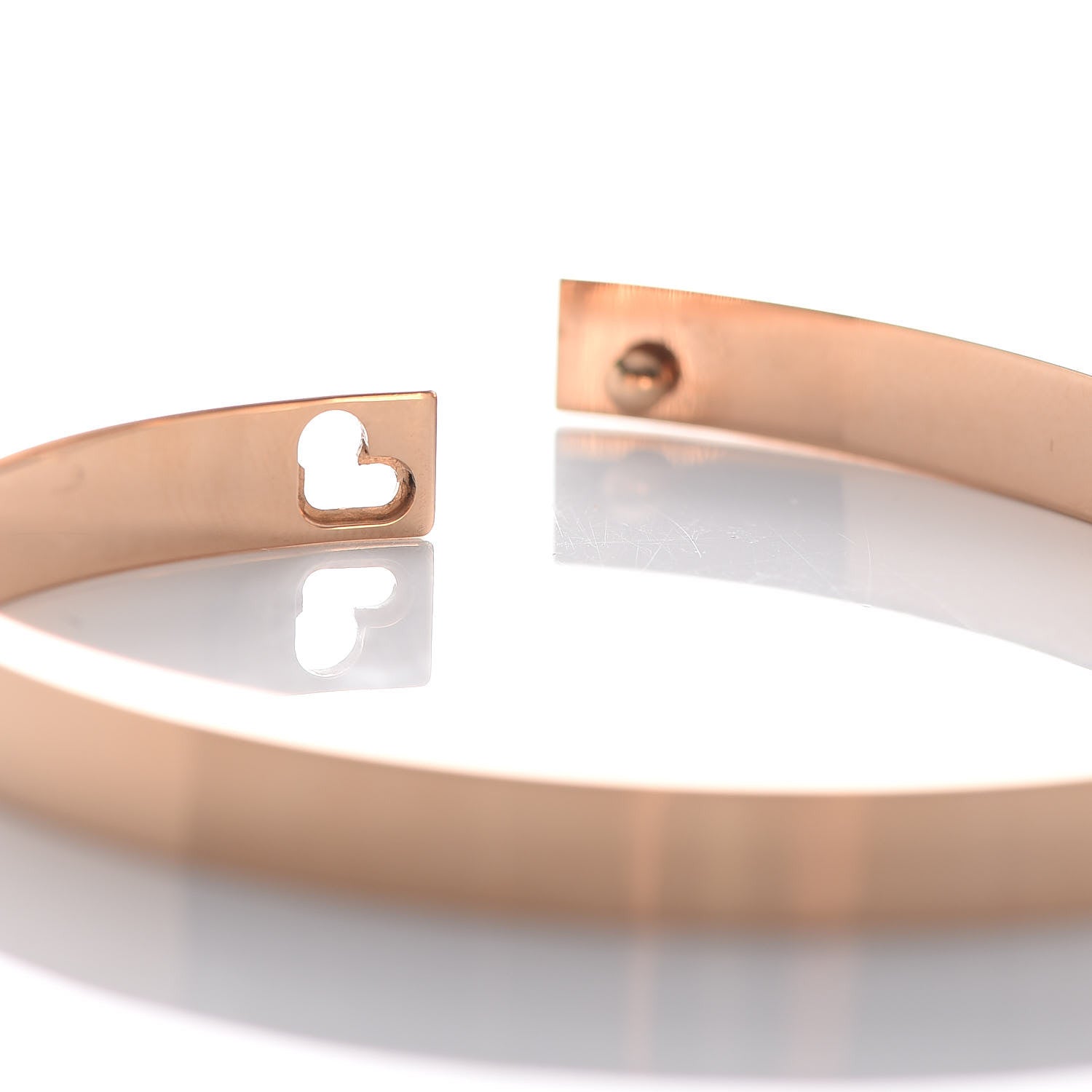 Hermes 18K Rose Gold Diamond PM Collier De Chien Bracelet SH 5 of 7