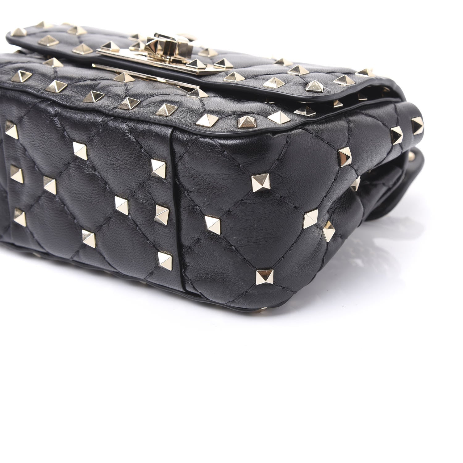 Valentino Garavani Nappa Micro Rockstud Spike Shoulder Bag Black 6 of 8