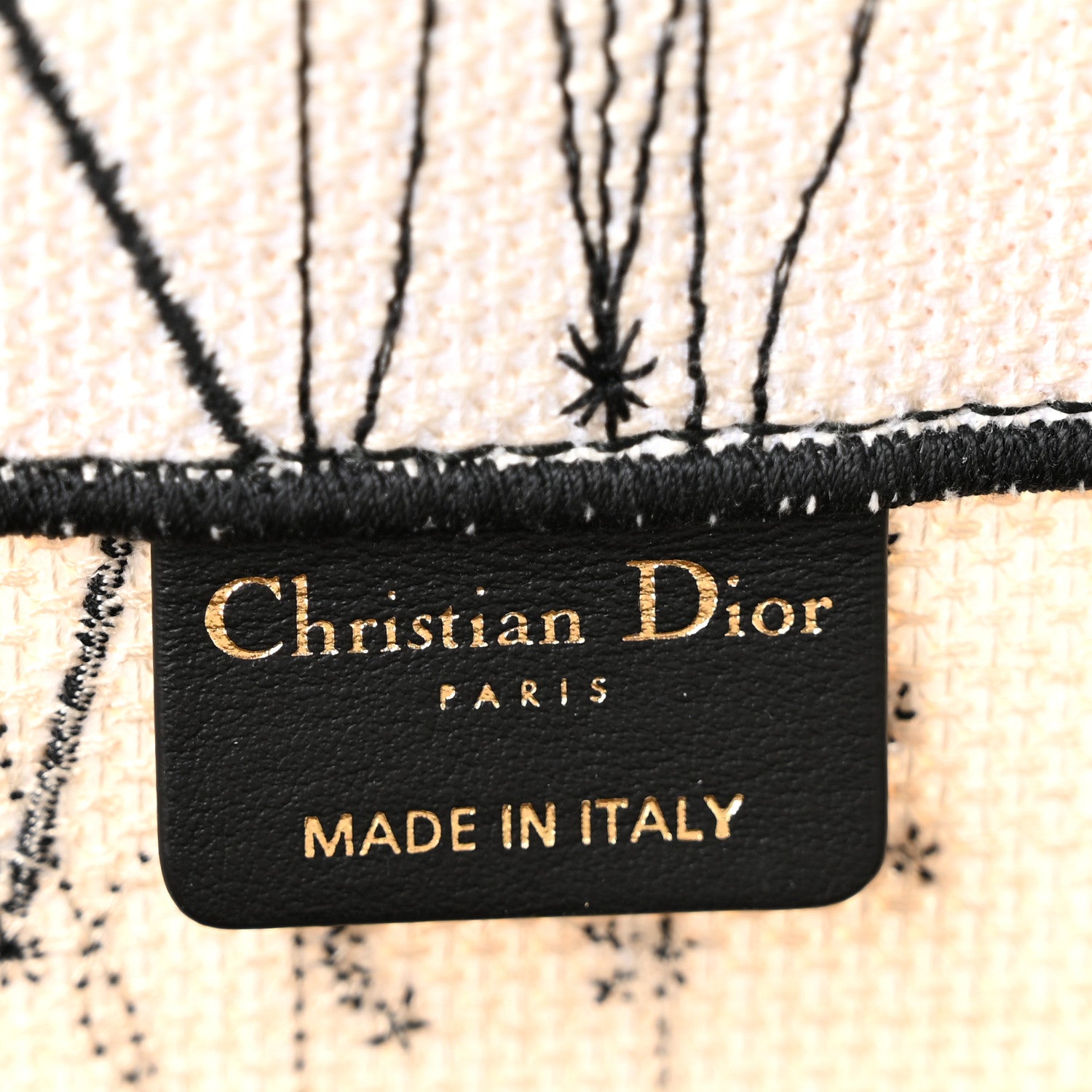 Christian Dior Canvas Embroidered Zodiac Book Tote Latte Multicolor 6 of 14
