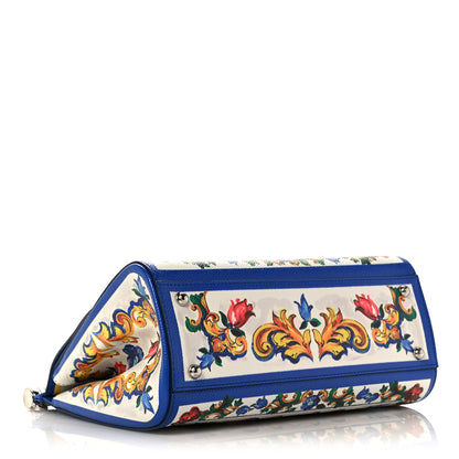 Dolce & Gabbana Dauphine Majolica Print Medium Miss Sicily Satchel Multicolor 4 of 11