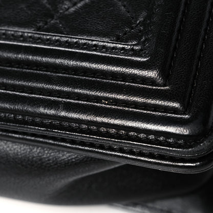 Chanel Lambskin Quilted New Medium Boy Flap Black 16 of 21