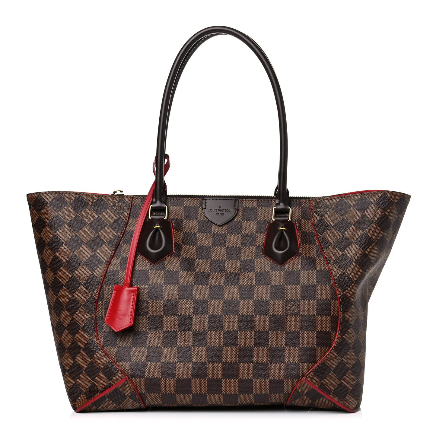 Damier Ebene Caissa Tote MM Cherry