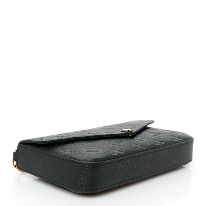 Louis Vuitton Empreinte Pochette Felicie Chain Wallet Black 3 of 10