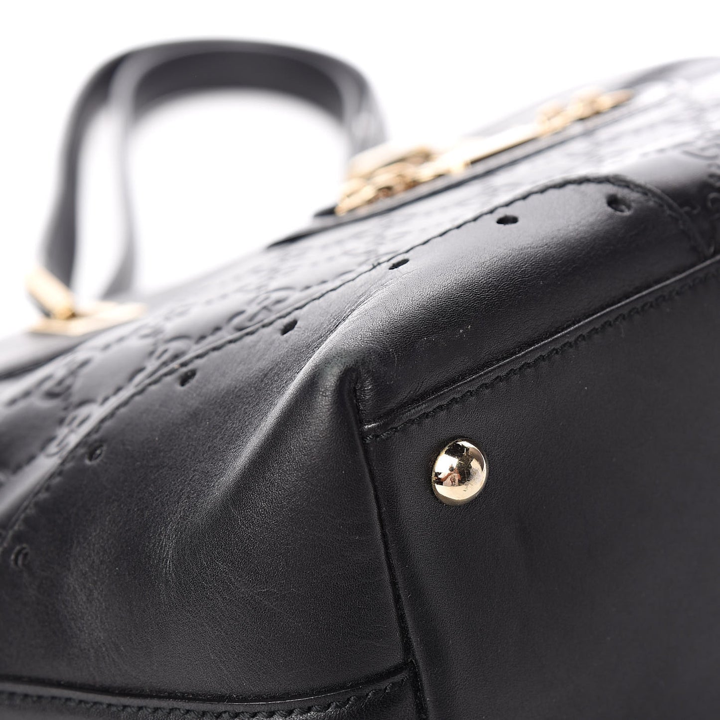 Guccissima Large Punch Tote Black