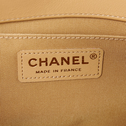 Chanel Calfskin Chevron Quilted Medium Boy Flap Beige 6 of 12