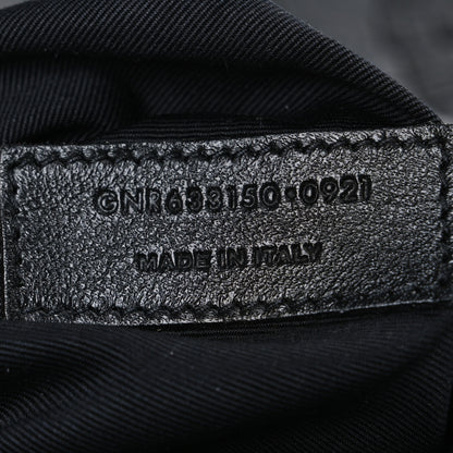 Saint Laurent Crocodile Embossed Lambskin Monogram Medium Niki Chain Satchel Black 7 of 10