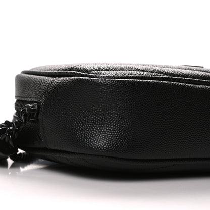 Saint Laurent Grain De Poudre Matelasse Monogram Mini Lou Camera Bag Black 9 of 10