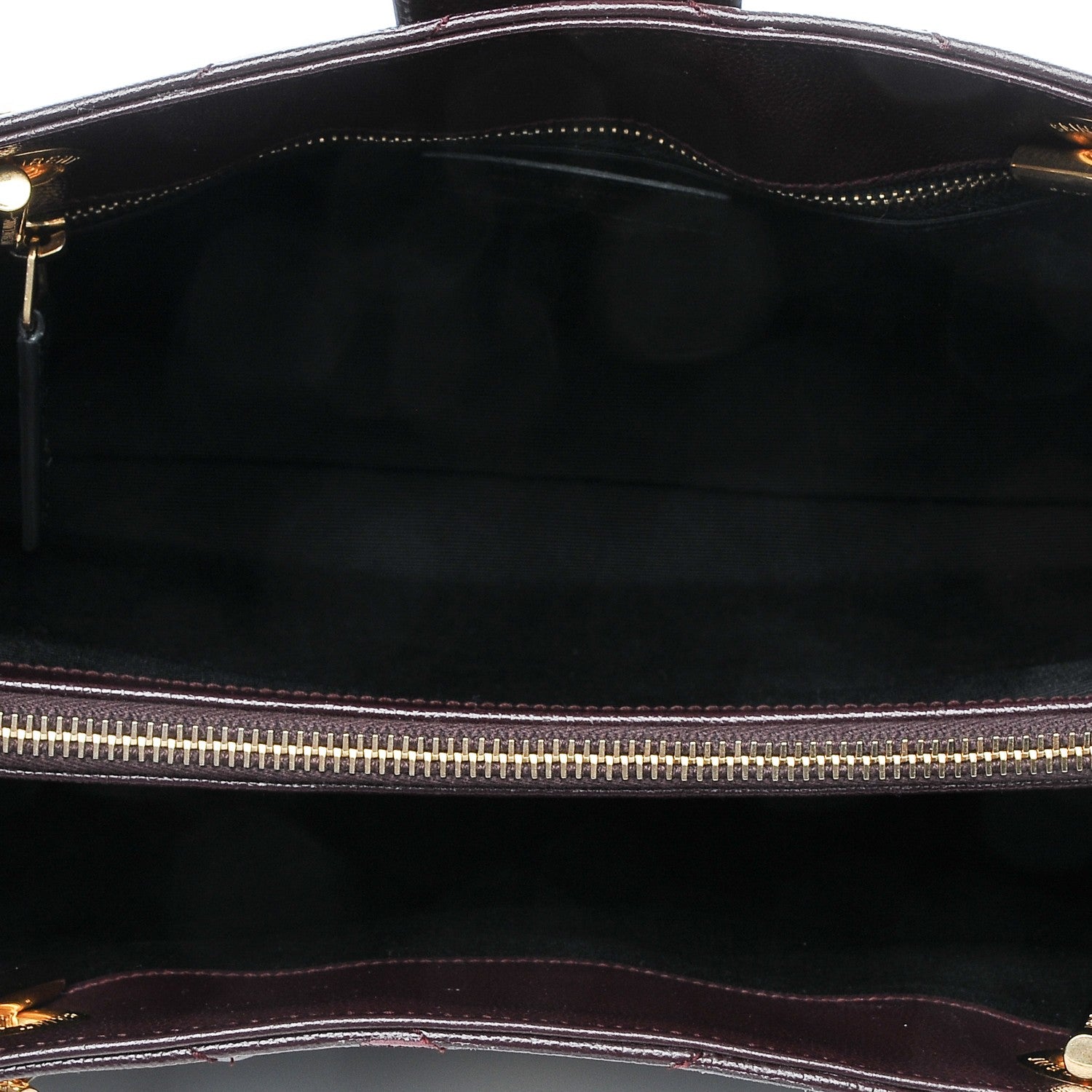 Saint Laurent Grain De Poudre Matelasse Chevron Monogram Shopping Bag Amarena 5 of 8