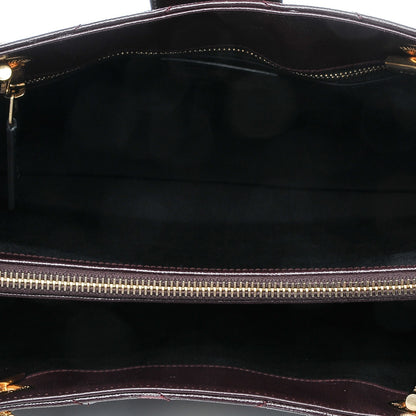 Saint Laurent Grain De Poudre Matelasse Chevron Monogram Shopping Bag Amarena 5 of 8