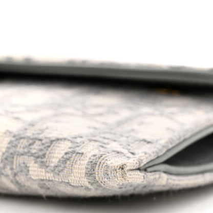 Christian Dior Oblique Saddle Chain Long Wallet Grey 10 of 11