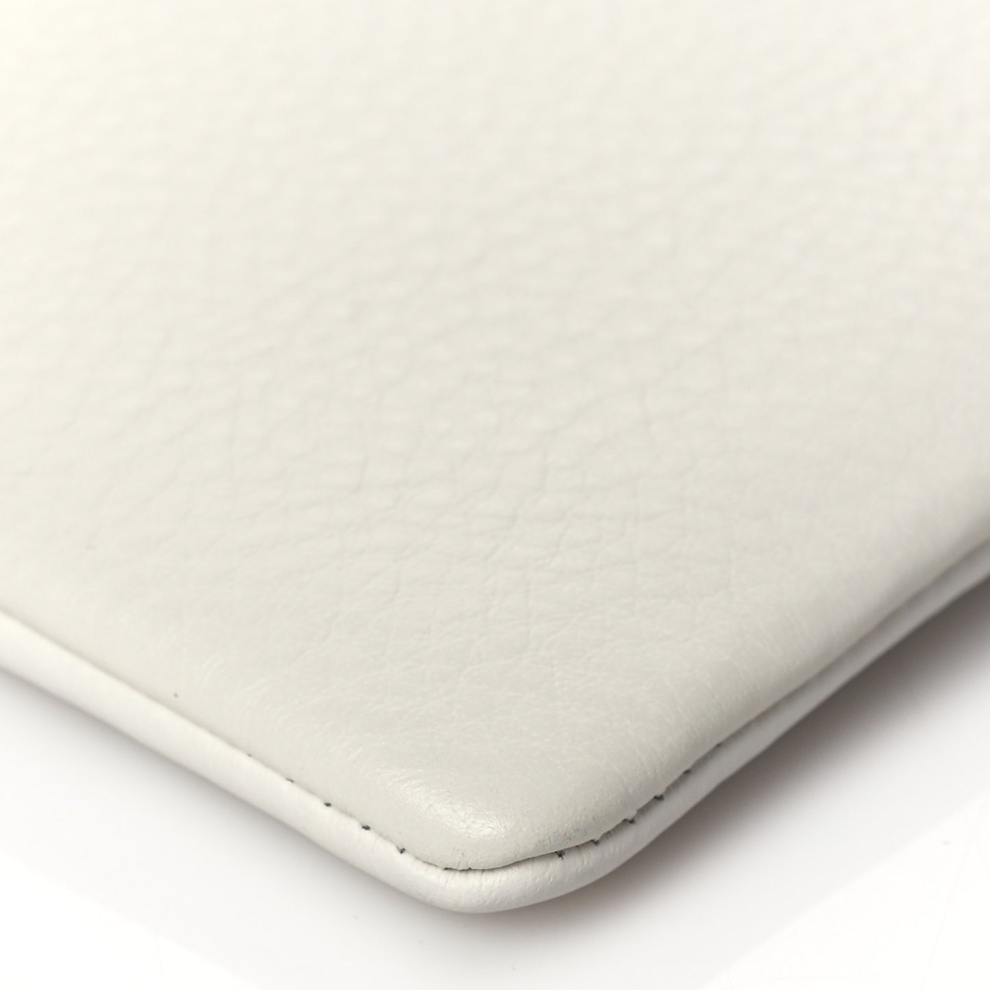 Calfskin Logo Everyday Second Bag White