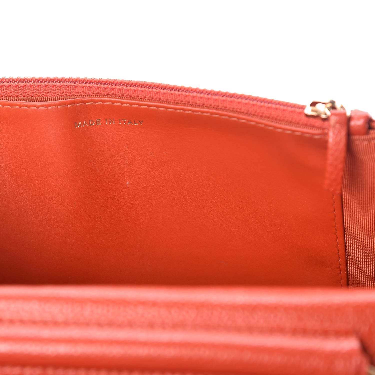 Chanel Pearly Caviar Quilted Wallet On Chain WOC Orange 12 of 14
