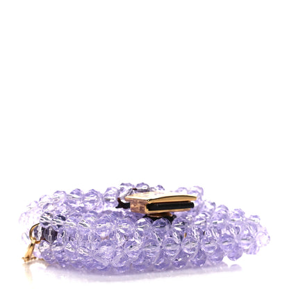 Fendi Enamel Vitello King Beaded Pico Baguette Charm Anemone 4 of 9
