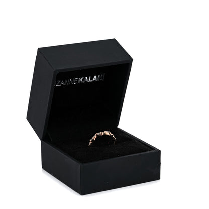 Suzanne Kalan 18K Rose Gold Diamond Thin Classic Baguette Ring 52 6 12 of 12