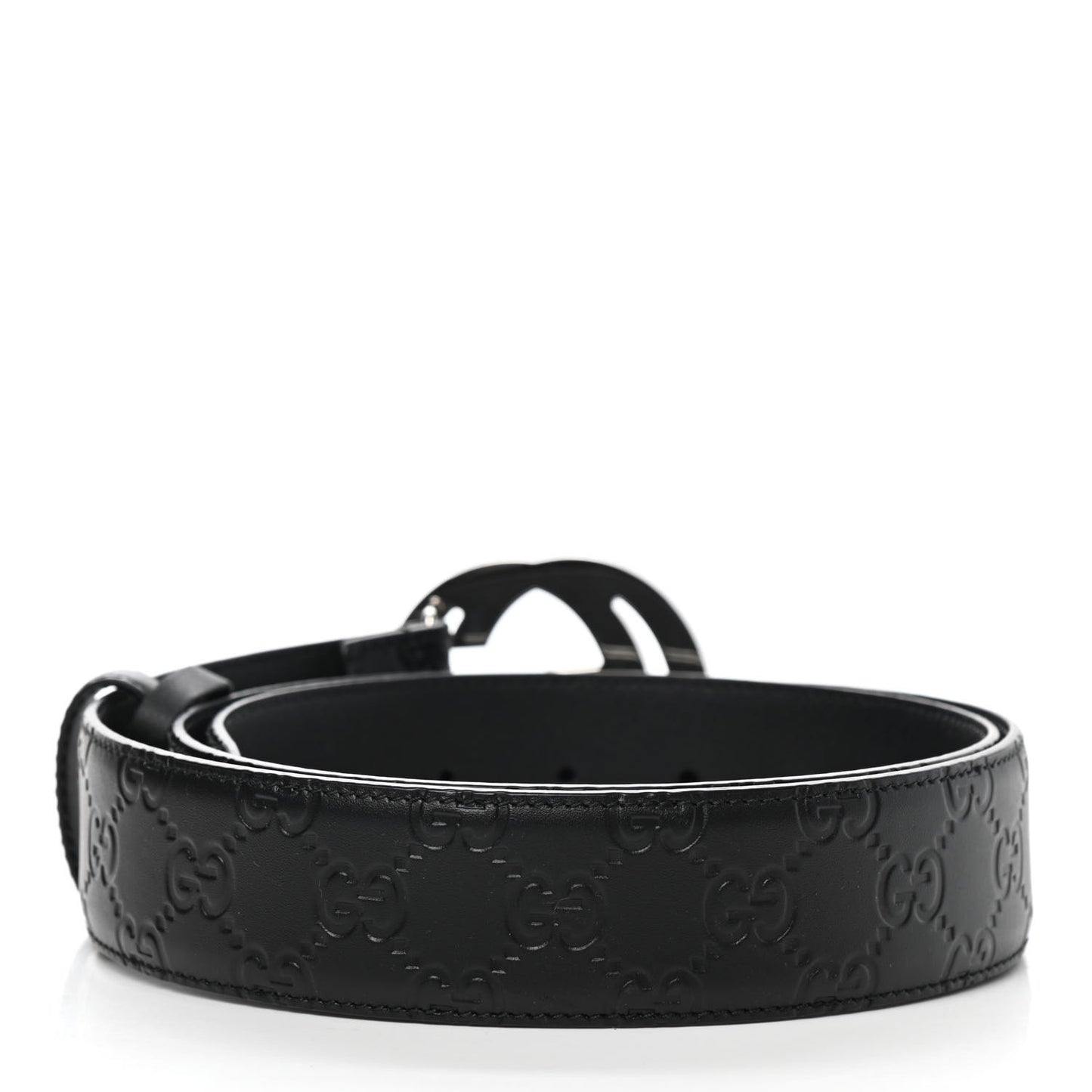 Guccissima Signature Interlocking G 40mm Belt 100 40 Black