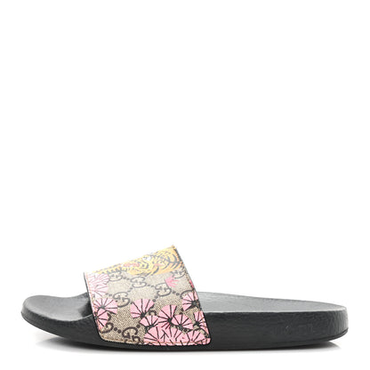 Gucci GG Supreme Monogram Bengal Slide Sandals 39 Beige Pink 1 of 8